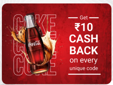 Coca-Cola Kings of Crowns 3.0 Offer: Free Rs. 10 Cash-back on Every Code + Win Rs.500